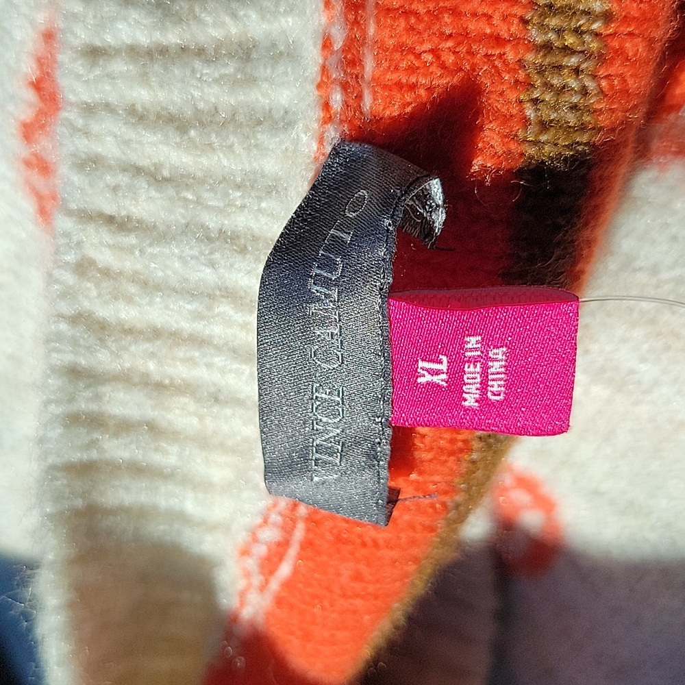 NWT Vince Camuto Women's Fall Pumpkin Oversized Sweater In XL - Picture 6 of 7